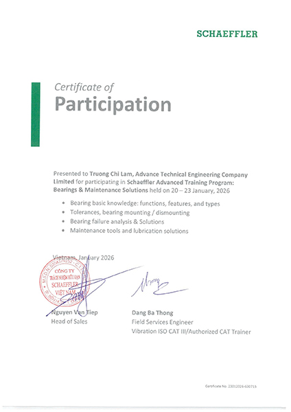 Bearing Application | Industrial Maintenance Solutions ATEC – Advance Technical Engineering | Trained by Schaeffler (FAG & INA)